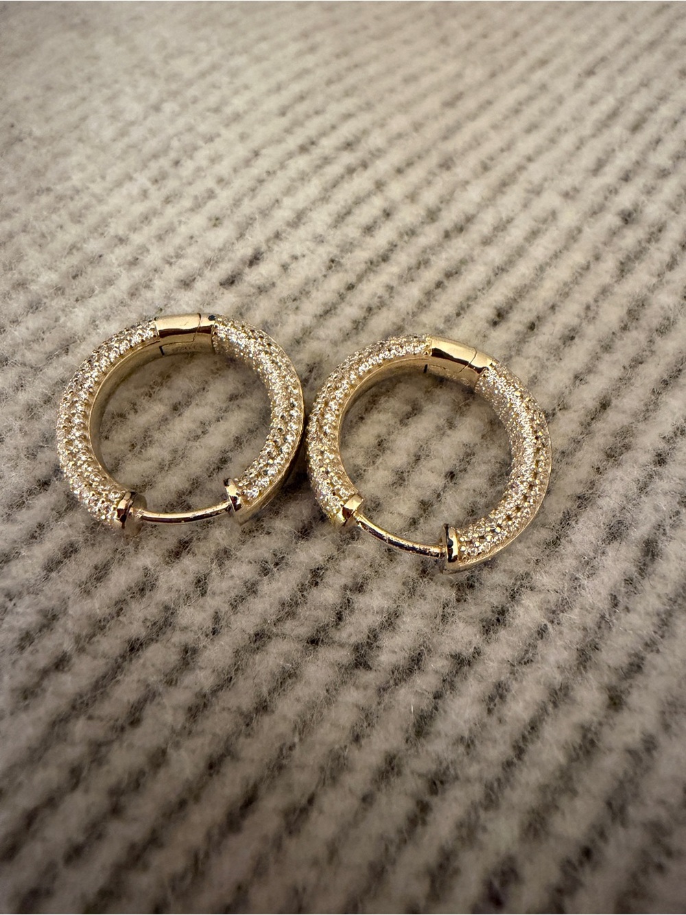 The M Jewerly Iced Ravello Mini Hoops - Picture 2 of 3